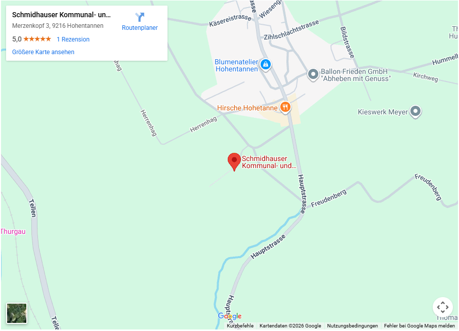 Schmidhauser Kommunal- und Forstarbeiten GmbH, Merzenkopf 3, 9216 Hohentannen TG